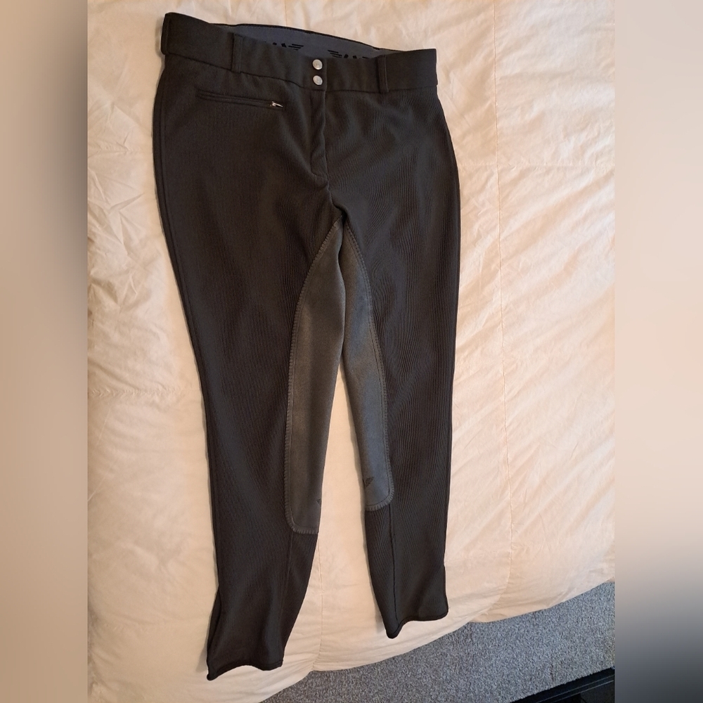 RIBB Full Seat Breeches Charcoal Size 34 Ladies EUC